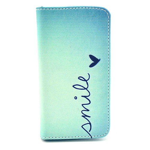 Smile Butterfly Pattern PU Leather Full Body Case with Stand for iPhone 4/4S