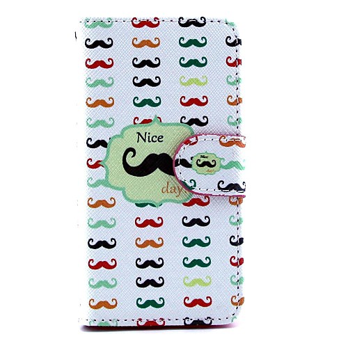 Mustache Pattern PU Leather with Stand Case Cover for Sony Xperia Z1 mini Compact D5503