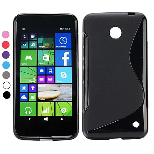 S Форма Простой Софт Дизайн гель ТПУ чехол для Nokia Lumia 630 (разных цветов)