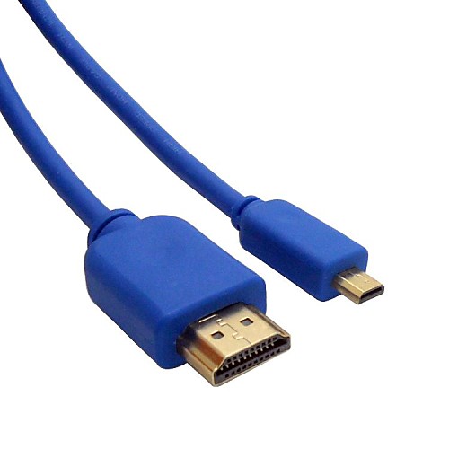 микро-HDMI кабель микро HDMI мужчин и HDMI Мужской 1.4V синий