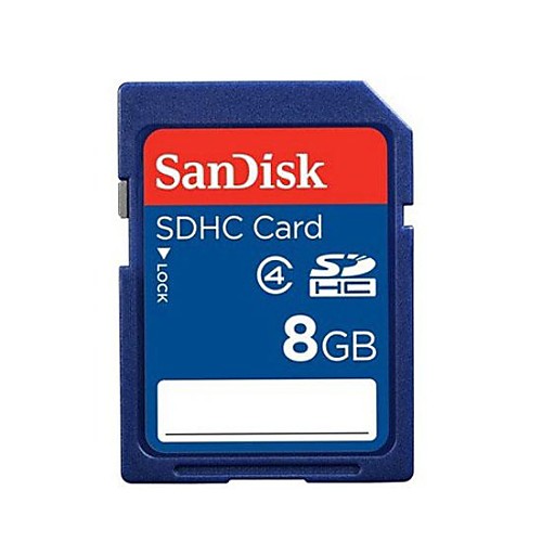 SanDisk СКБ-8GB SDHC карты памяти - синий  красный (8 Гб / Class 4)