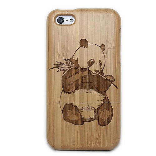 Panda Pattern Дело Съемные защитные Дерево назад для iPhone 5C