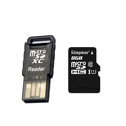 карта Kingston Micro SD / TF памяти ж / USB кард-ридер (8GB / class10)