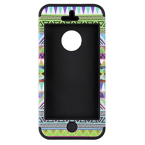 Retro Aztec Indians Maya Mysterious Tribe Pattern Protective Silicone Soft Case for iPhone 5/5S(Assorted Colors)