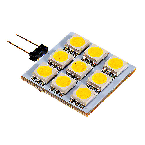 G4 2,5 Вт 9x5050SMD 90-100LM 6000K Холодный белый свет Светодиодные би-контактный лампы (DC 12V)