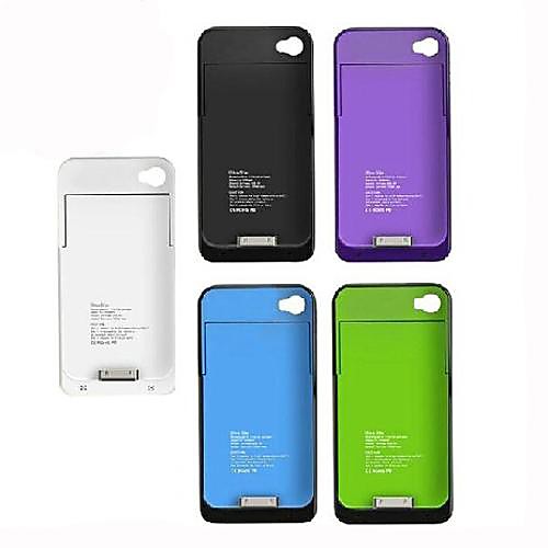 1900mAh Ultra-Slim External Power Battery Charger Back Case with USB Cable for iPhone 4/4s