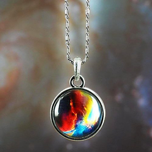 Европейский Galaxy Мода Млечный Путь звезд Pattern каменного кулон ожерелье (1 шт)