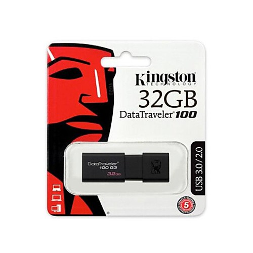 Подлинная Kingston DataTraveler 100 G3 USB 3.0 Flash Drive (32GB)