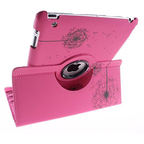 Dandelion Pattern 360 Degree Rotating PU Leather Full Body Case with Stand for iPad 2/3/4 (Assorted Colors)