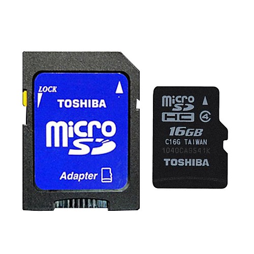 Toshiba Micro SDHC TF карта ж / SD адаптер (16gb / класс4)