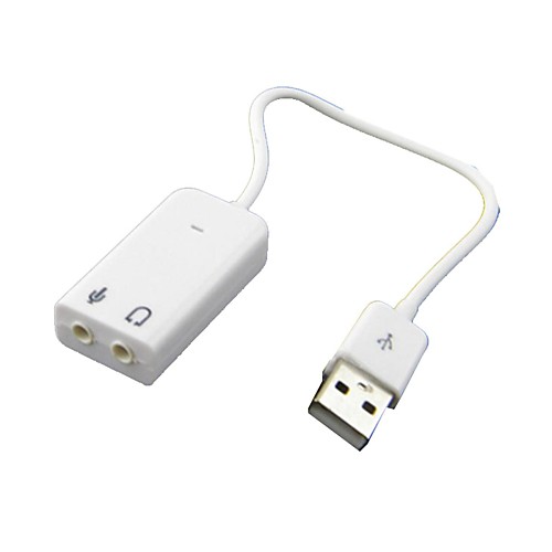 USB2.0 2.1-канальная Виртуальный 7.1 Влияние Аудио Звуковая карта адаптер 3D