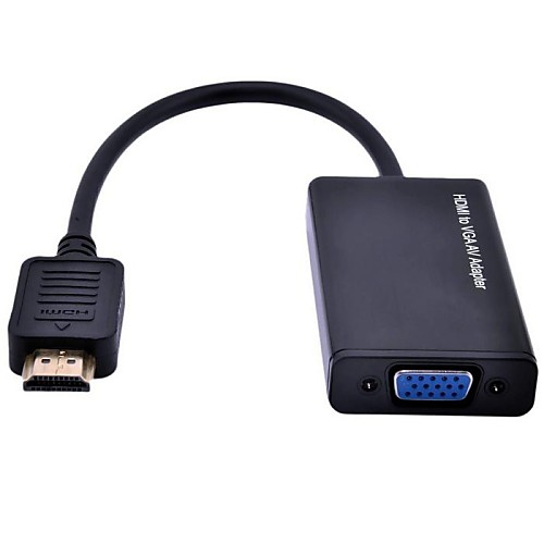 HDMI для вывода VGA адаптер с USB Power & Audio Video For Проектор Монитор Зин сплава Shell Бесплатная доставка