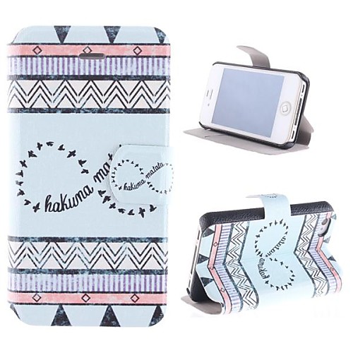 Birdie PU Full Body Case with Card Slot and Stand for iPhone 4/4S