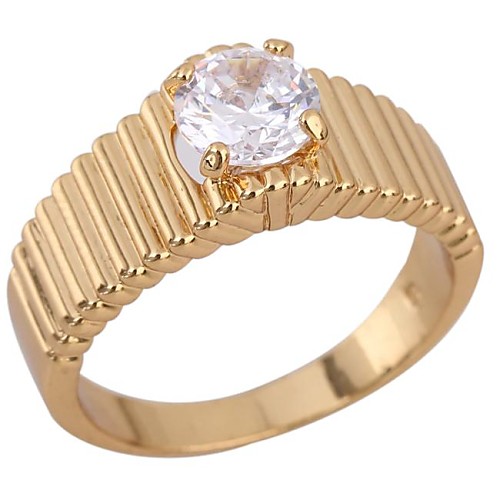 Women's New Arrival Gold Plated Hot Selling Unique Shape Zircon Rings