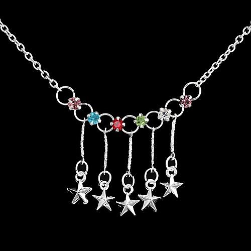 Метеор цветные бриллианты Щепка покрытием Кулон Ожерелье (1 шт)
