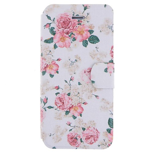 Cartoon Розовые розы Pattern Полный Дело Корпус с карт памяти для iPhone 5/5S