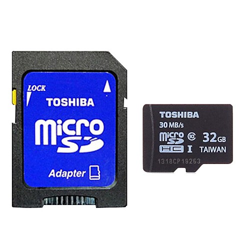 Toshiba микро SDXC карта ж / SD адаптера карты (32GB / class10)