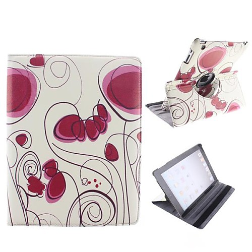 Abstract Pattern Design 360 Degree Rotating PU Leather Case with Stand for iPad 2/3/4