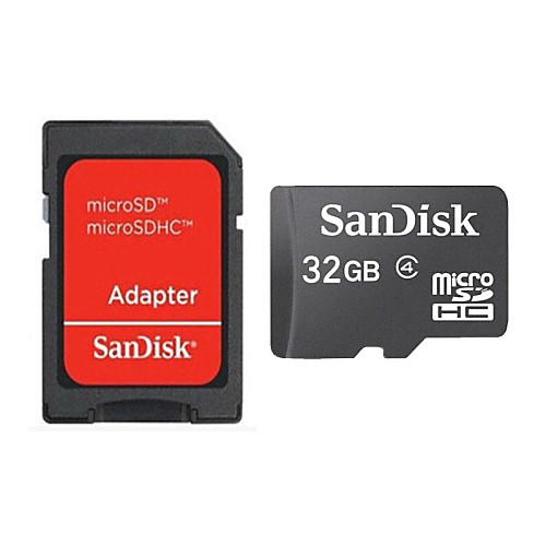 Подлинная SanDisk Micro SDHC TF карта с SD адаптером (32GB)