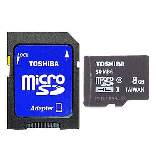 Toshiba микро SDXC карта ж / SD адаптера (8GB / class10)