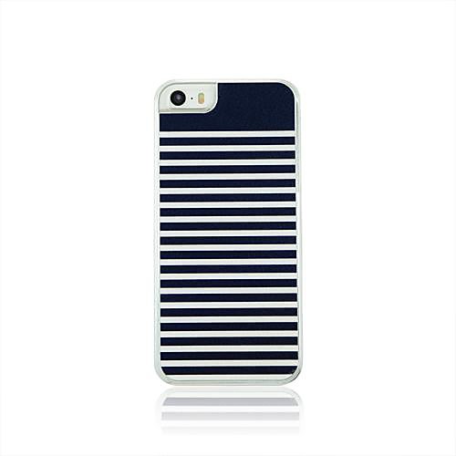 Футляр черный White Stripes Кожа вен Pattern ПК для iPhone 5/5S