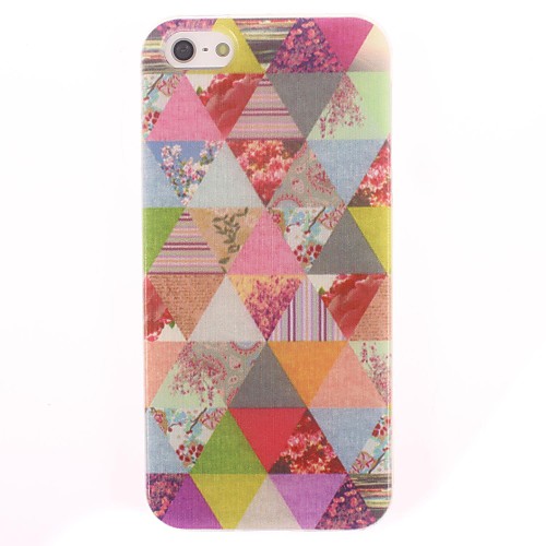 Triangle Flower Design Soft Case for iPhone 4/4S