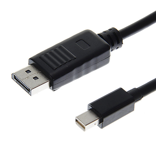 Mini DisplayPort мужчина к DisplayPort Мужской Черного видео кабель для MacBook и другие (180см)