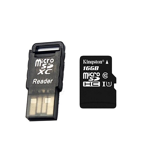 Kingston Micro SD / TF карта памяти ж / USB кард-ридер (16gb / class10)