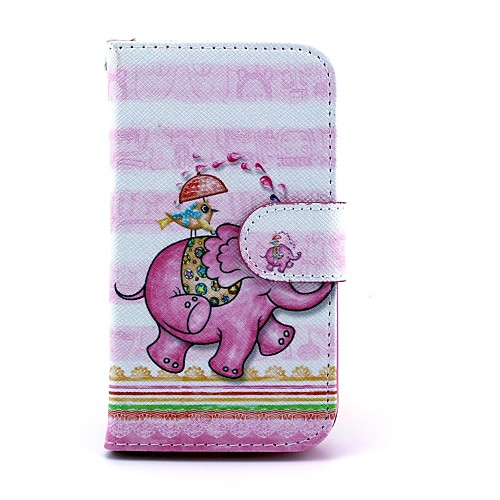 Pink Elephant Pattern PU Leather Full Body Case with Stand for Motorola MOTO G