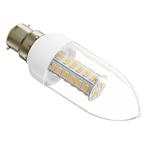 b22 6w 42x5730smd 420lm 3000K теплый белый свет лампы светодиодные свеча (переменного тока 220-240В)