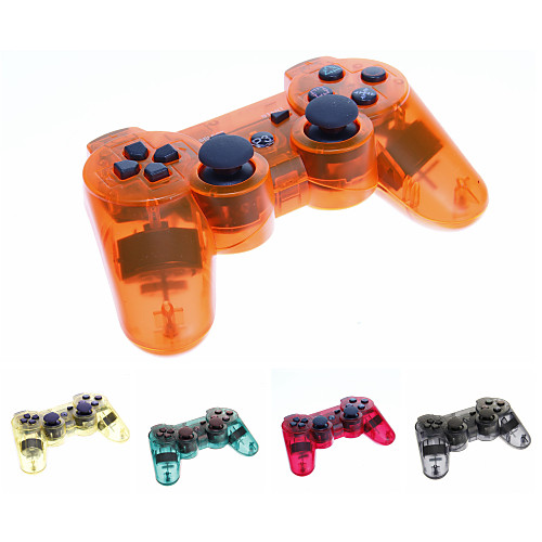 Прозрачный Беспроводная связь Bluetooth DualShock3 Sixaxis Аккумуляторная регулятор Joypad для PS3