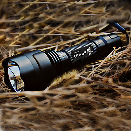 UltraFire C8 5-режимный Cree XR-E Q5 LED фонарь, 1х18650, черный корпус