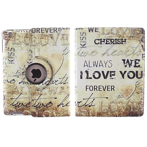 English Letters Pattern 360 Degree Rotating PU Leather Case with Stand for iPad 2/3/4