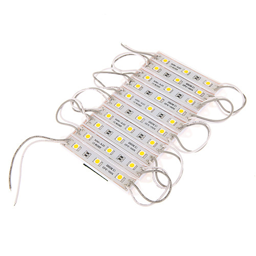 7W 30x5050SMD 300-350LM 3000K теплый белый свет Пластиковый корпус Прямоугольник модуль (DC 12V)