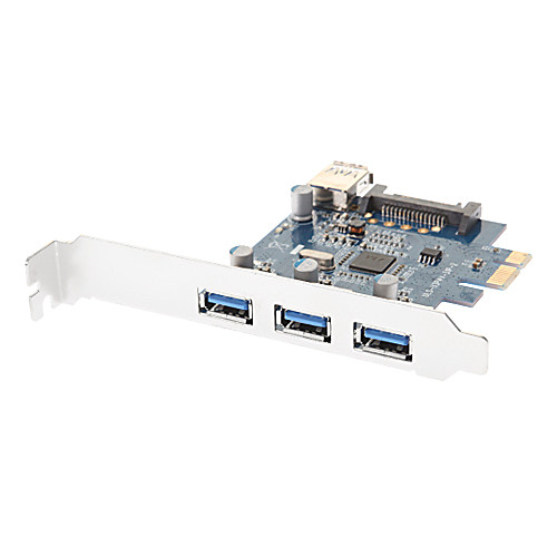 SuperSpeed USB 3.0 PCI Express (x1) (3x Ext  1x Интеллект) с 15-контактным SATA разъем питания (Чипсет: NEC720201)