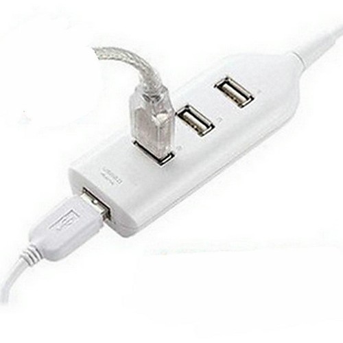 4-портовый мини USB 2.0 хаб для портативных ПК High Speed 480 Мбит White