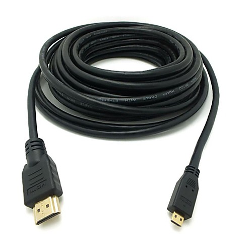 10м 33ft микро-HDMI к HDMI позолоченными кабеля шнура 1080p для Xbox 360 PS3 HDTV ЖК-проектор surface2 RT бесплатная доставка