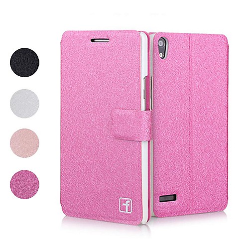 Topcel™ Silk Print Protective PU Leather Full Body Case  for  HuaWei Ascend P6  (Assorted Colors)