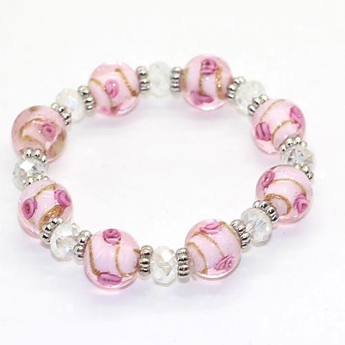 Coway Ladies Fashion Crystal Glaze Bracelets(Random Color)