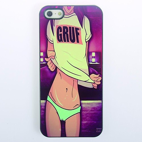 Футляр GRUF Девушка Дизайн Металл для iPhone 4/4S