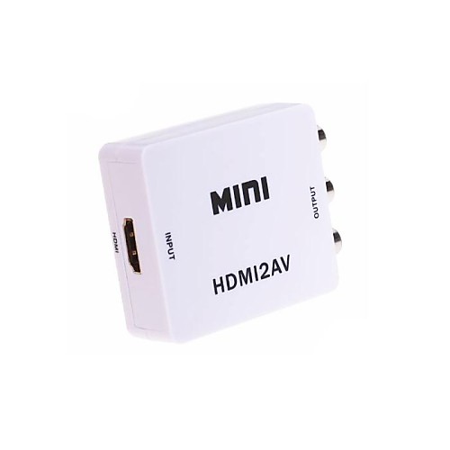 Адаптер LWM™ мини HDMI V1.4 to RCA AV/CVBS для PC/PS3/VCR/DVD PAL/NTSC