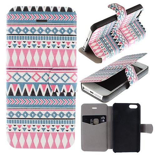 Luminous Small Flower Pattern Clamshell PU Leather Full Body Case with Card Slot for iPhone 5/5S