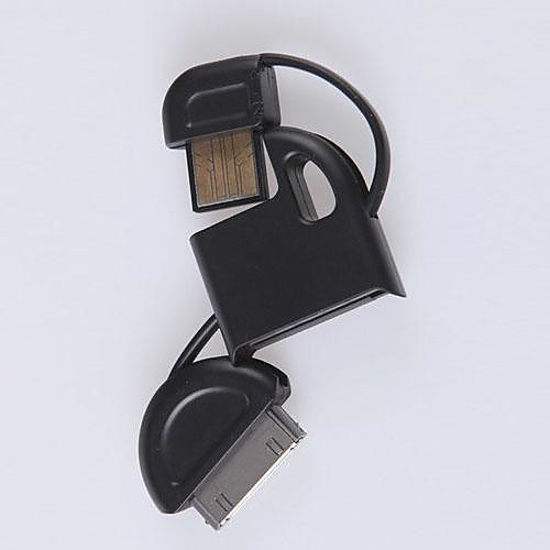 Короткие Портативный USB кабели наушников Apple Iphone 4 брелок кабельной линии Генеральной Творческий Apple, 4 провода