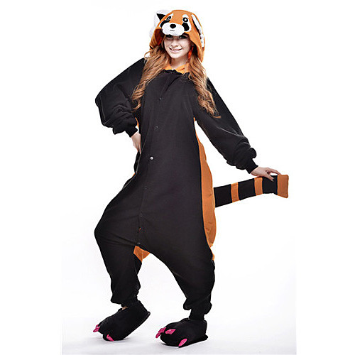 Новый Косплей Racoon флиса взрослых Kigurumi пижамы