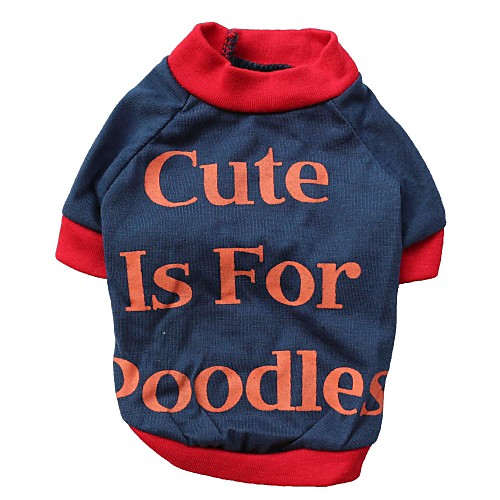 Cute Poodles Pattern 100% Cotton T-Shirt for Dogs (XS-XXL)