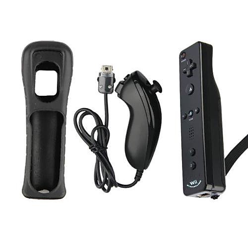 2 in 1 Remote Controller Built in Motion Plus Nunchuck for Nintendo Wii Game