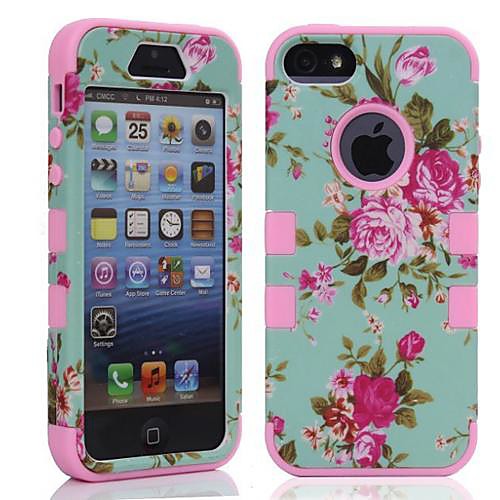 The Blue Floral Pattern Robot Case for iPhone 5/5s