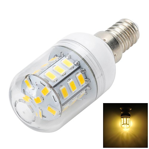 Marsing E14 4W 400lm 3500K 27-SMD 5730 LED теплый белый Corn Lamp - белый  желтый (AC 220 ~ 240)