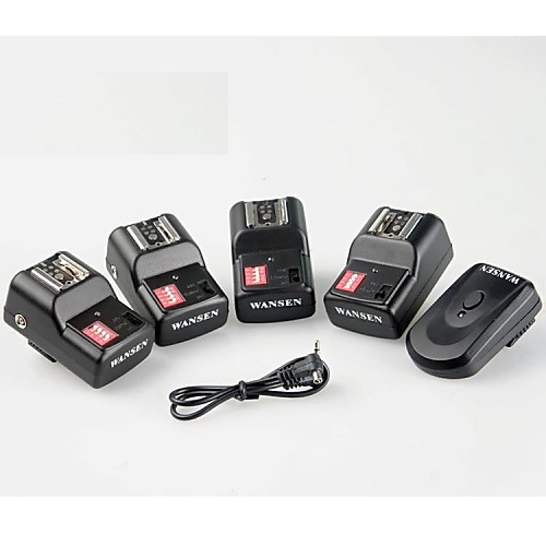 WanSen PT-16GY 16 Channels Беспроводной Radio Flash Trigger Transmitter с 4 Receivers для Canon Nikon Pentax камера