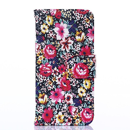 Beautiful Blossoms Pattern PU Leather Full Body Case with Stand for iPhone 5/5S